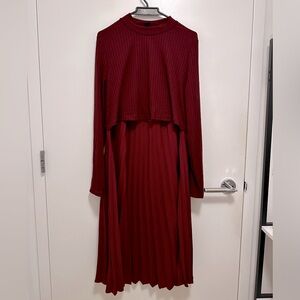 Burgundy Maternity Dress